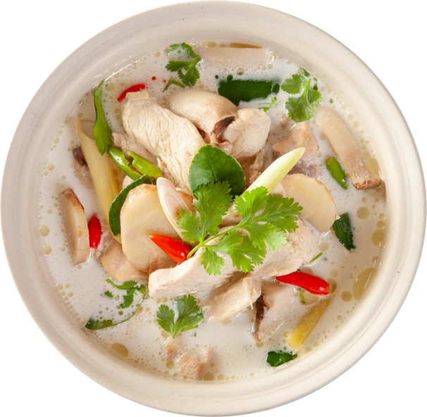 Chicken Coconut Soup (Tom Kha Kai) Thai food